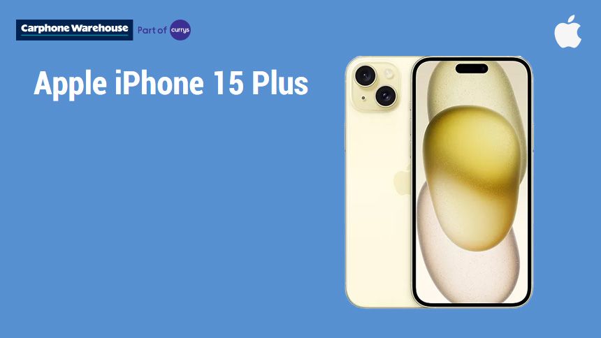 Apple iPhone 15 Plus - £25 voucher with any Pay Monthly contract